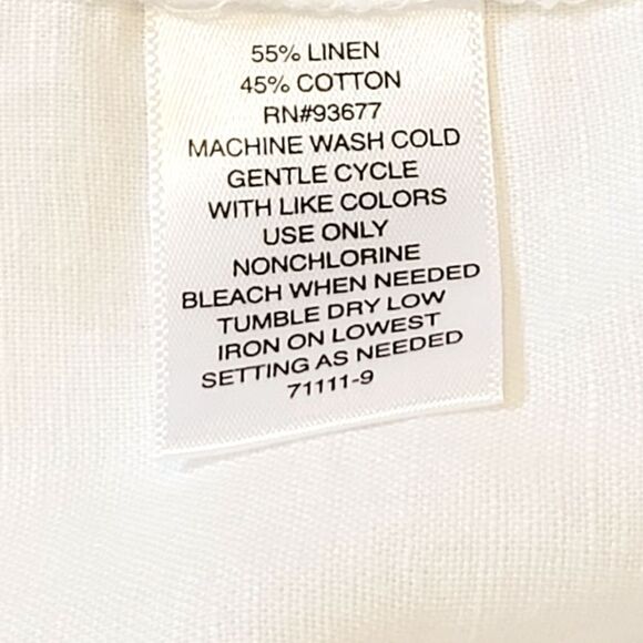 Liz Claiborne White Linen Cotton Blend Capri Pants Size L - Picture 6 of 9